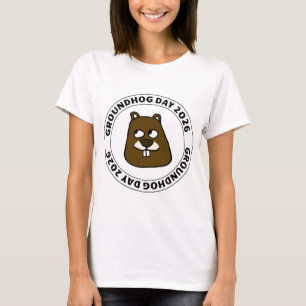 Groundhog Day 2026 with Groundhog face T-Shirt