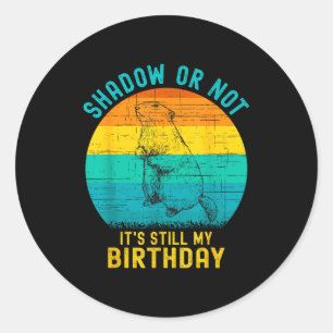 Groundhog Day Birthday February 2nd Funny Birthday Classic Round Sticker
