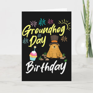 Groundhog Day Birthday Groundhog Funny Party Card
