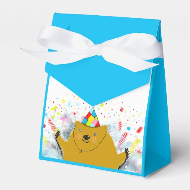 Groundhog Day Birthday Party Favour Box (Front Side)