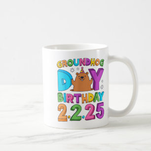 Groundhog Day Birthday Party Hat Retro 60s 70s 80s Coffee Mug