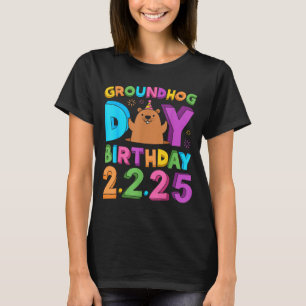 Groundhog Day Birthday Party Hat Retro 60s 70s 80s T-Shirt