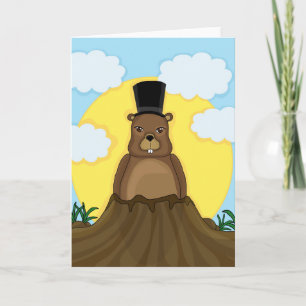 Groundhog day card