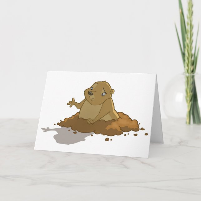 Groundhog Day Card (Blank) (Front)