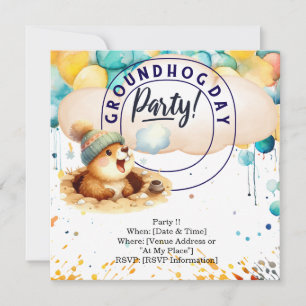 Groundhog Day Celebrate with Fun Save The Date