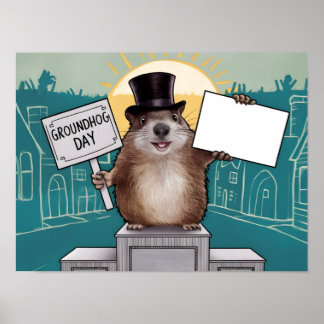 Groundhog Day Celebration Poster
