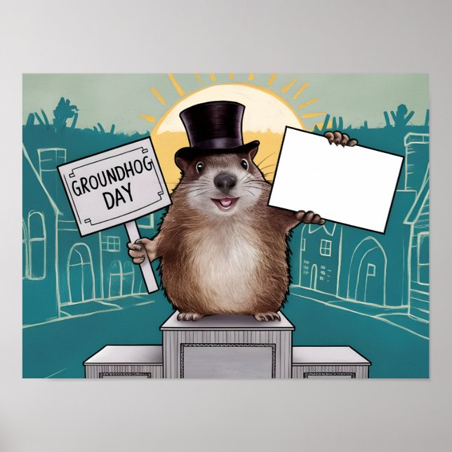 Groundhog Day Celebration Poster (Front)