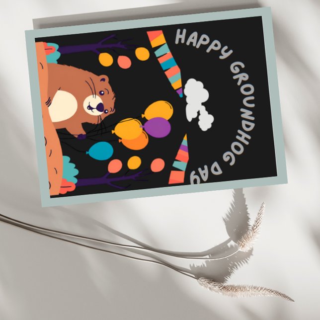 Groundhog Day Celebration: Shadow or Shine? Holiday Card (Creator Uploaded)