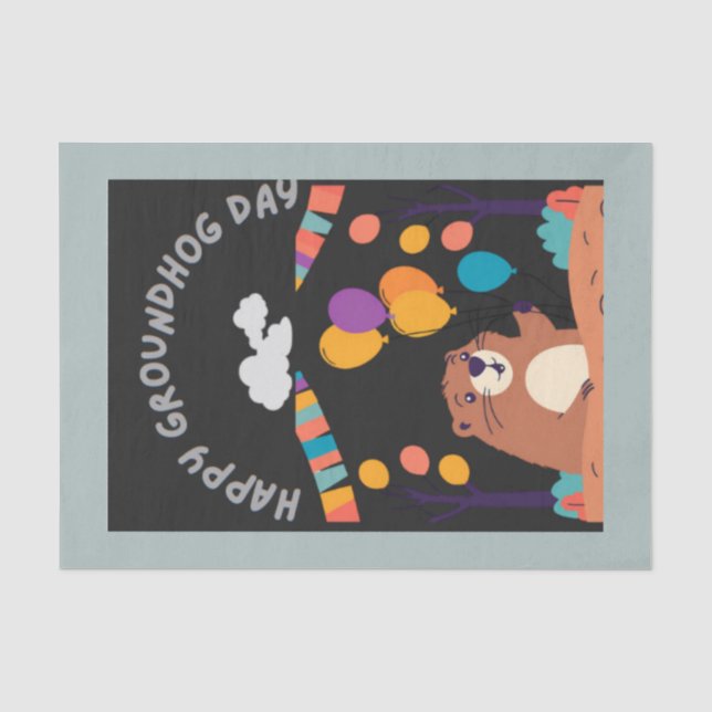 Groundhog Day Celebration: Shadow or Shine? Tissue Paper (Front)