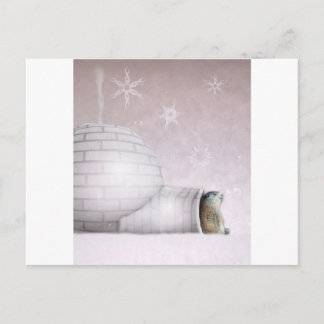 Groundhog Day - Chillin' at the igloo Postcard
