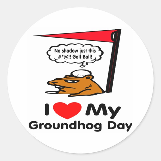 Groundhog Day Classic Round Sticker (Front)