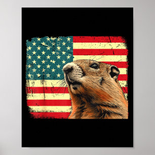 Groundhog Day Decorations 2025 Us Flag Groundhog D