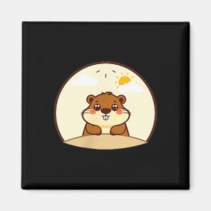 Groundhog Day Emblem Magnet