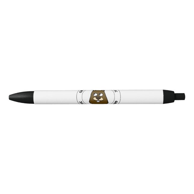 Groundhog Day Fanatic Black Ink Pen (Front)