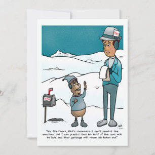 Groundhog Day Flat Greeting Card