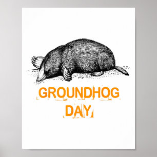 Groundhog Day For Men Women 2023 Woodchuck Pajamas Poster