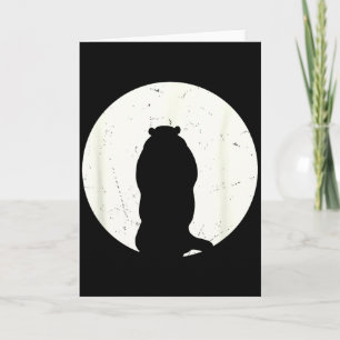 Groundhog Day Full Moon Groundhog Card