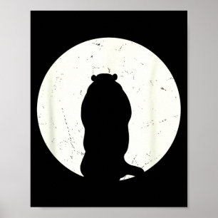 Groundhog Day Full Moon Groundhog Poster
