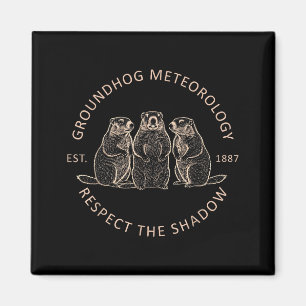 Groundhog Day Funny Groundhog Meteorology Respect Magnet