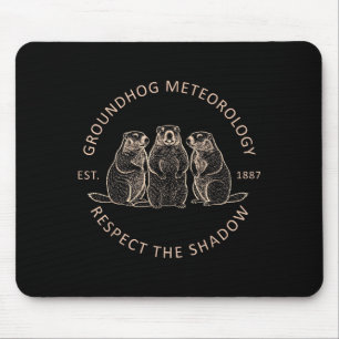 Groundhog Day Funny Groundhog Meteorology Respect Mouse Pad