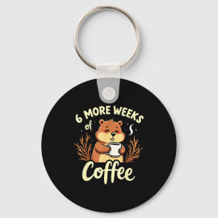 Groundhog Day Funny Spring Prediction Weather Fore Key Ring