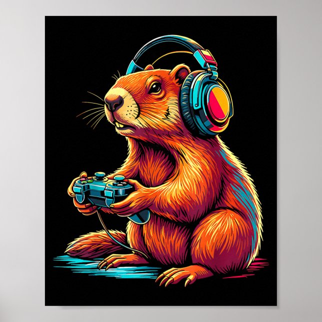 Groundhog Day Funny Video Games Groundhog 67 Meme  Poster (Front)