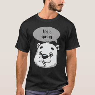 Groundhog Day Gifts Hello Spring 42 T-Shirt