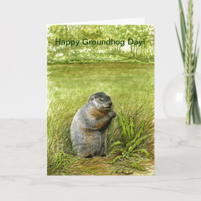 Groundhog Day greeting card (Front)