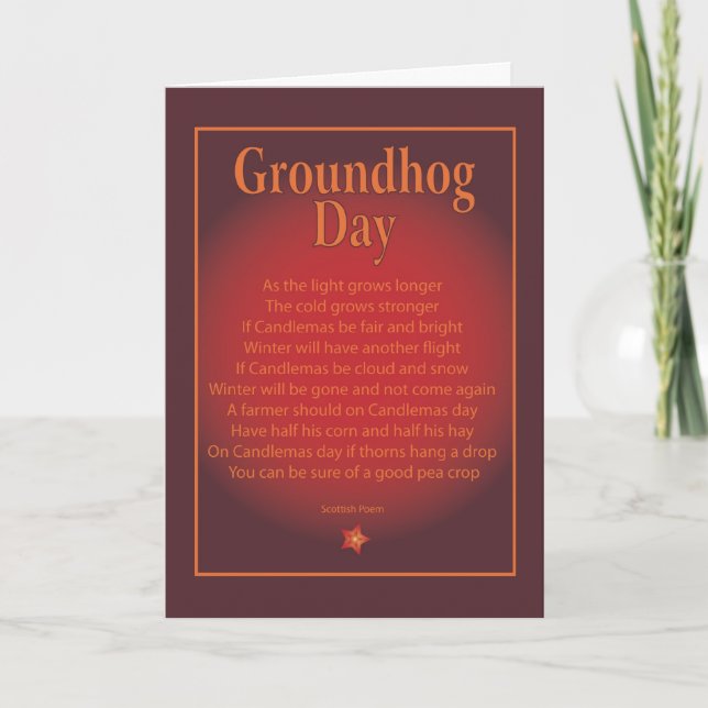 Groundhog Day greeting card (Front)