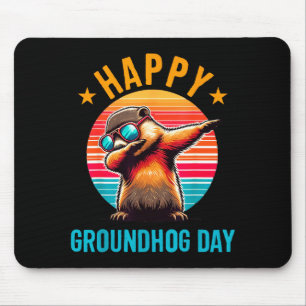Groundhog Day Happy Dabbing Ground Hog Kids Funny Mouse Pad