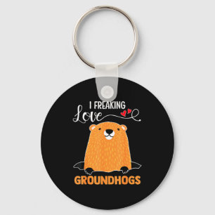 Groundhog Day I Freaking Love Groundhog Png  Key Ring
