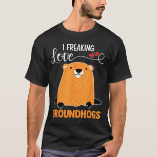 Groundhog Day I Freaking Love Groundhog Png T-Shirt