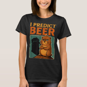 Groundhog Day I Predict Beer Grumpy Groundhog Humo T-Shirt