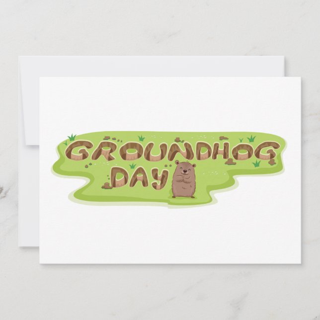 Groundhog Day Invitations (Front)