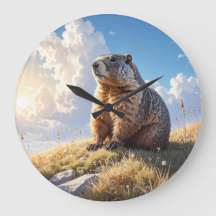 GROUNDHOG DAY LARGE CLOCK