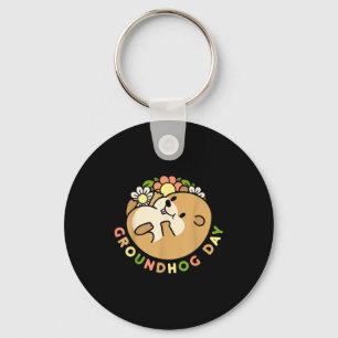 Groundhog Day Men Women Retro Vintage 60s 70s 80s Key Ring