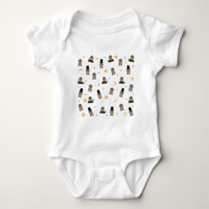 Groundhog Day Pattern Baby Bodysuit