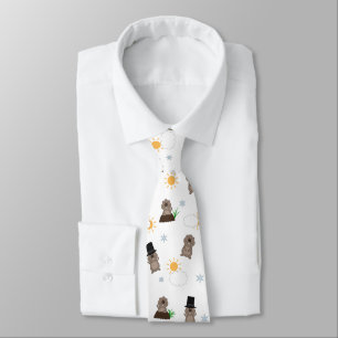 Groundhog Day Pattern Tie