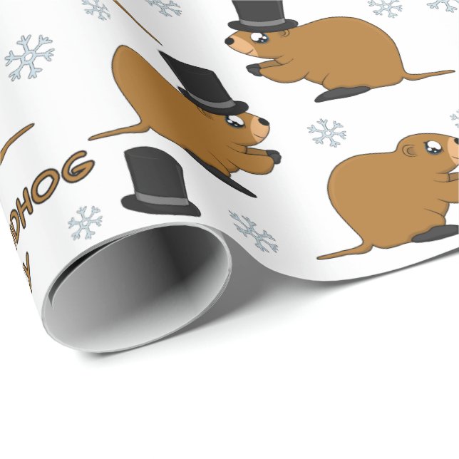 Groundhog day pattern wrapping paper (Roll Corner)