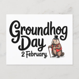Groundhog Day Postcard