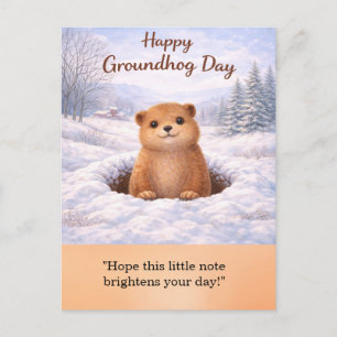Groundhog Day Postcard – Fun and Quirky Greeting