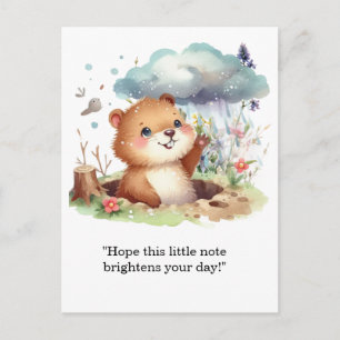 Groundhog Day Postcard – Fun and Quirky Greeting