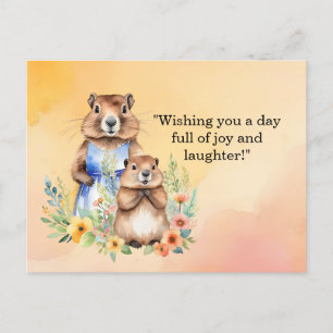 Groundhog Day Postcard – Fun and Quirky Greeting 