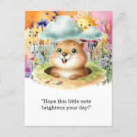 Groundhog Day Postcard – Fun and Quirky Greeting