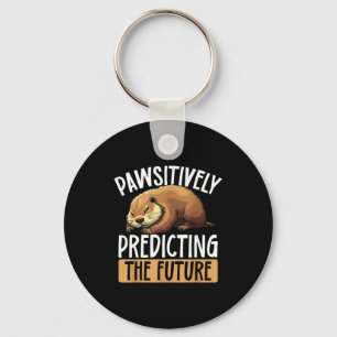 Groundhog Day Pun Cute And Fun Groundhog Key Ring