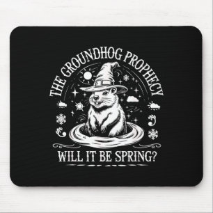 Groundhog Day Pun Meteorology Sarcasm Funny Women Mouse Pad