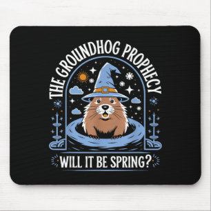 Groundhog Day Pun Meteorology Sarcasm Funny Women  Mouse Pad