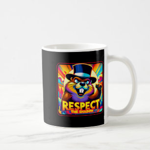 Groundhog Day Respect The Shadow Retro Design Coffee Mug