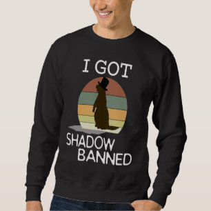 Groundhog Day Retro Colored Sunset Woodchuck Shado Sweatshirt