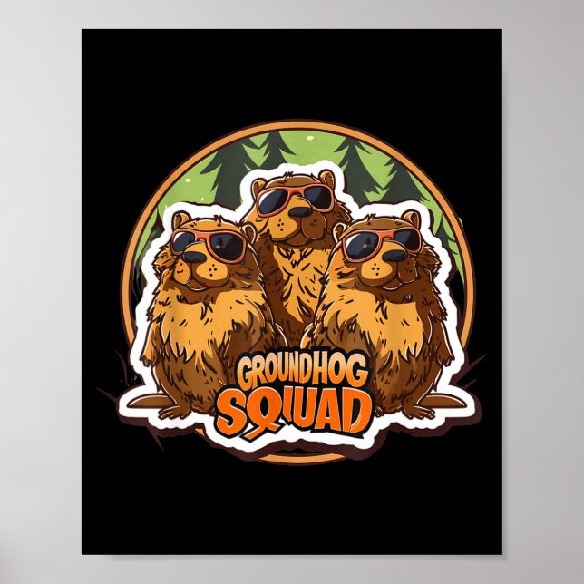 Groundhog Day Squad Funny Spring February Punxsuta Poster (Front)